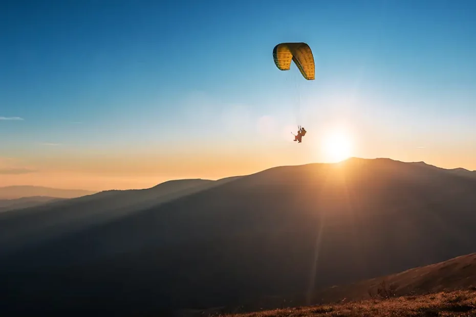 Tandemfliegen in der Abendsonne